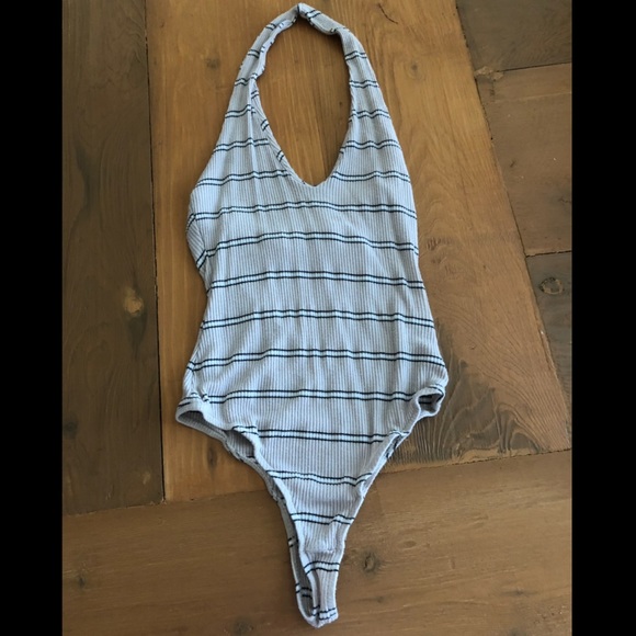 La Hearts Tops - SOLD—One piece striped halter top